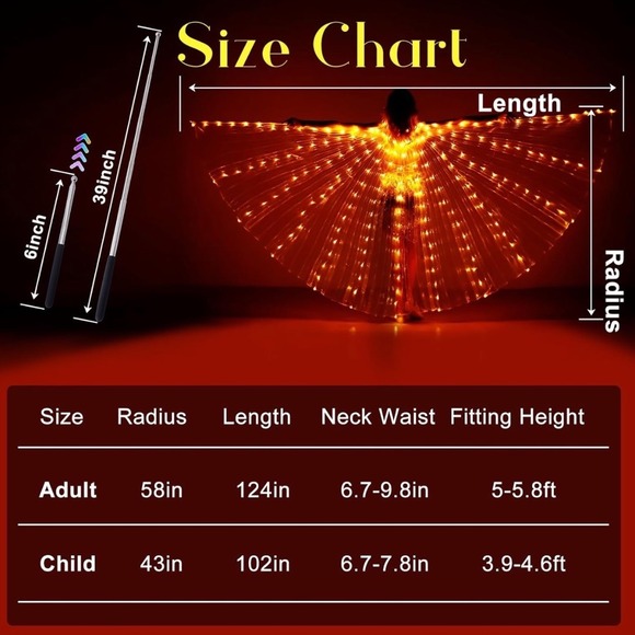 Spirit Whimsical Angel Costume with iMucci LED Wings Medium 8-10 Dress Halo - Picture 11 of 13